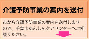 介護予防事業の案内を送付