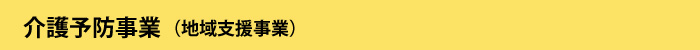 介護予防事業（地域支援事業）

